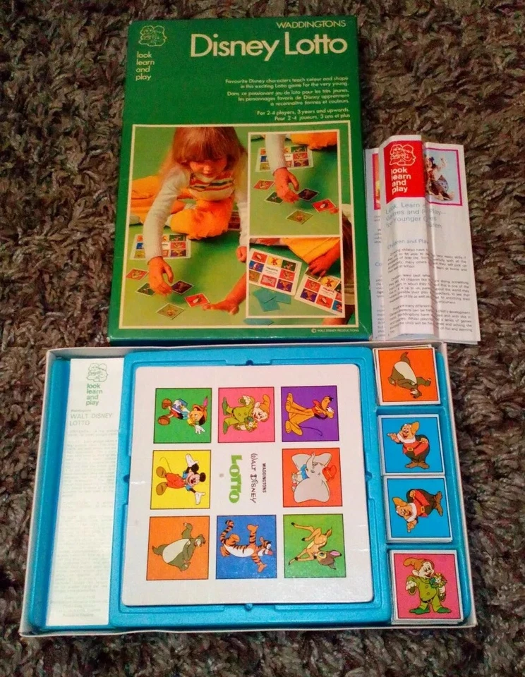 VINTAGE 1976 DISNEY LOTTO GAME WADDINGTONS COMPLETE NICE CONDITION 3+ PRE-SCHOOL - Image 2 of 4