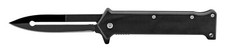 4.63" Stiletto Spring Assisted Steel Folding Pocket Knife - Black
