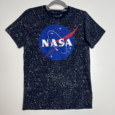 Buzz Aldrin s Men s NASA Blue Paint Splatter T-shirt Size S