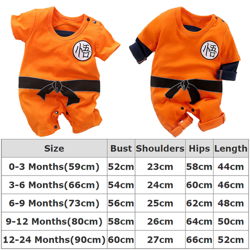 Neu! Neugeborenes Baby Jungen Strampler Son-Goku Cosplay Kostüm Overall Spielanzug HEISS!! - Bild 4 von 15