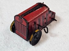 Antique Marx Wind-Up Red Tin Litho Tractor Made in USA - For Parts or Restore