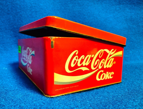 952- COCA COLA SCATOLA RETTANGOLARE IN LATTA VINTAGE RARA - Bild 8 von 15
