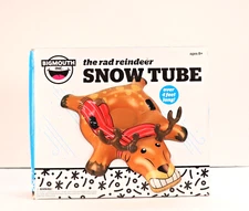 Big Mouth Inc. XL Inflatable Rad Reindeer Snow Tube Winter Sled