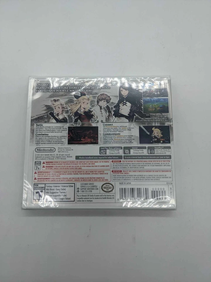 Bravely Default (3DS, 2014) Brand New Sealed! English & French - Image 2 of 3