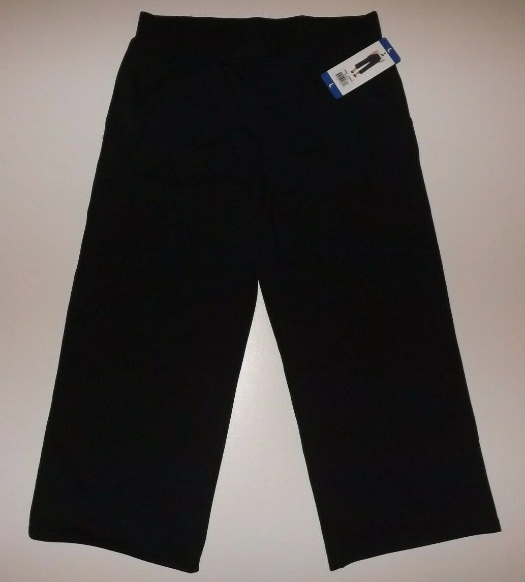 SENTIMENTAL New York Womens Capris Black Lounge Sweat Capris NWT