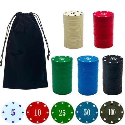 Casino Poker Chips Denominations - 200pcs Plastic Poker Chips Set with Number...