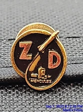 Vintage Hercules Power Company Tie Tack Pin cTo 1/10 10k Rocket