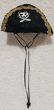 Pet Cat Hyde & Eek PIRATE Buccaneer Hat Halloween Costume One Size Headpiece 