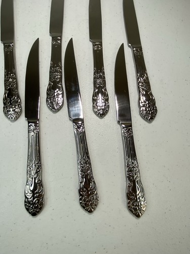 Coltelli da bistecca Reed & Barton posate inox Haversham - 9 pezzi - Foto 16 di 16