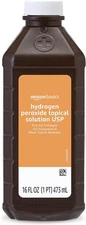 Amazon Basics Hydrogen Peroxide Topical Solution USP, First Aid Antiseptic for C