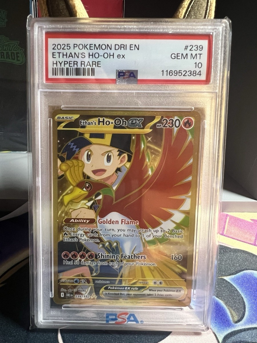 Pokémon TCG Ethan's Ho-Oh EX 239/182 Destined Rivals PSA 10