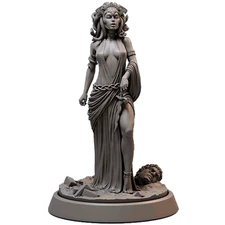 Medusa – 32mm Resin Miniature | 3D Printed Gorgon Sorceress for D&D RPG