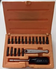 XCELITE XL-70 MIDGET RATCHET OFFSET SCREWDRIVER SET 19 PIECES WITH CASE
