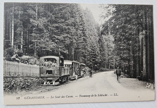 FRANCE CARTE POSTALE DE GERARDMER TRAMWAY DE LA SCHLUCHT .