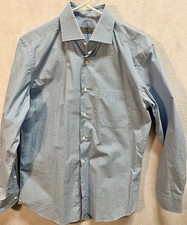 Canali Dress Shirt Men's 15.5 Long Sleeve Button-Up Plaid Made In Italy Preppy