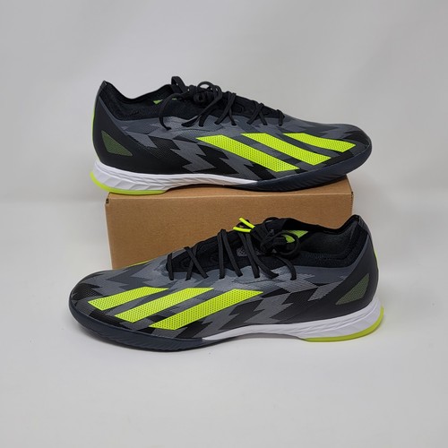 Adidas IG6272 X CRAZYFAST Injection.1 Scarpe da Calcio indoor Nero/Verde Uomo Taglia 10 - Foto 4 di 7