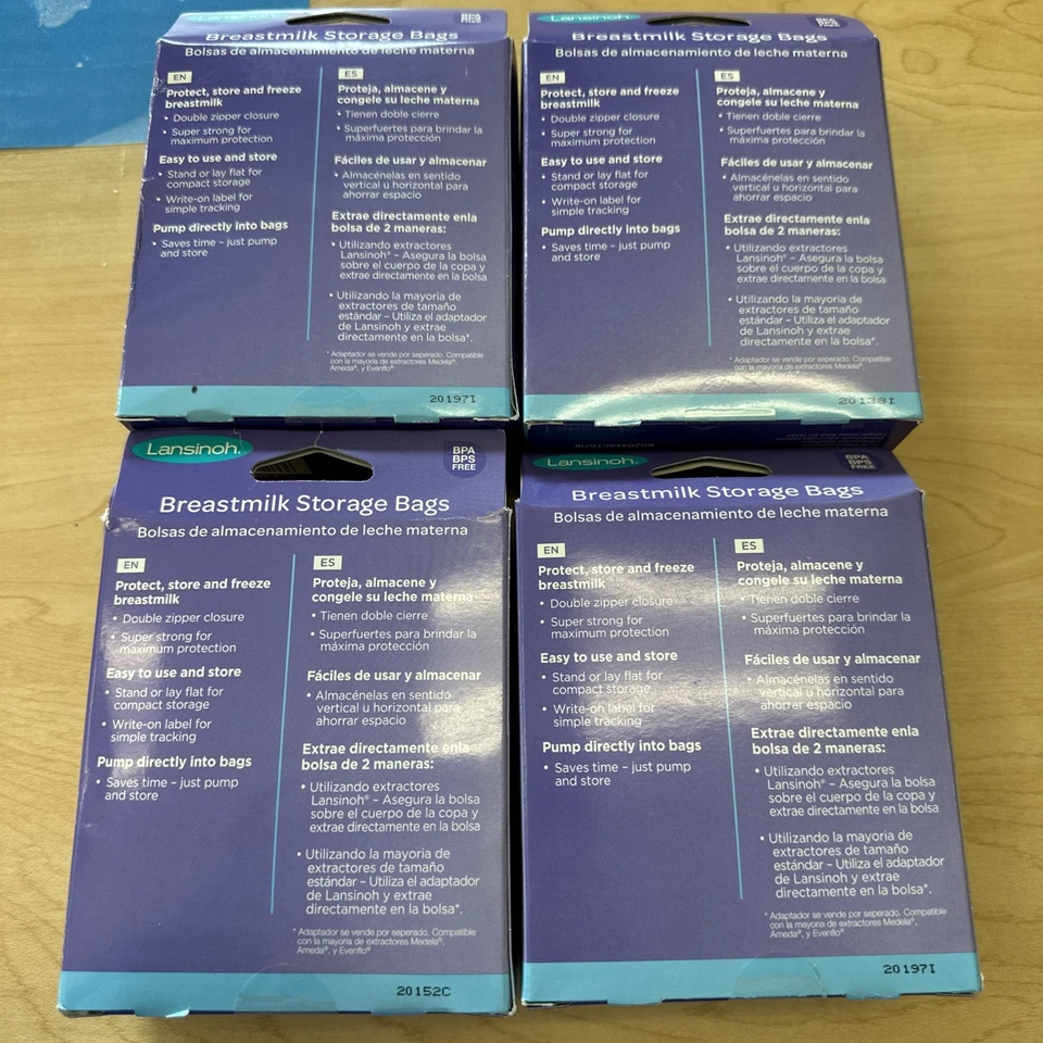 Bolsas de almacenamiento de leche materna Lansinoh, bolsa extractora de madres lactantes 50ct x4 - 200ct Foto 3 de 4