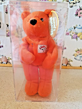 Salvino's Bammers Beanie Plush Bear Denver Broncos in Case John Elway 7 Orange