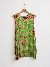 Vintage 90s At First Layered Green Tie Dye Midi Dress Large
