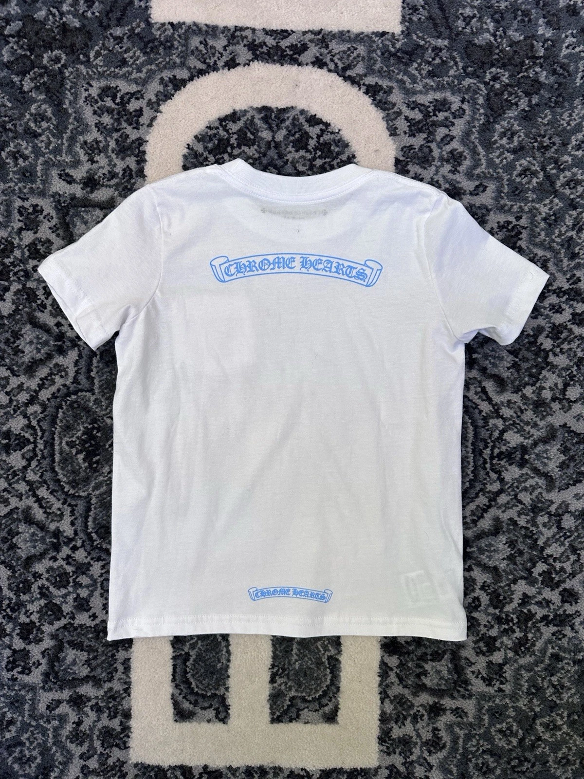 Chrome Hearts White Scroll Logo Short Sleeve Tee