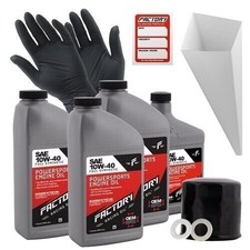 Factory Racing Parts 10W40 3.5 qt Oil Change Kit For Suzuki VZ1600, M95 51.42 per gallon