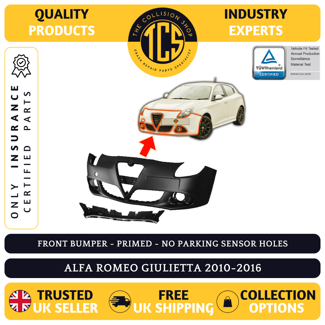 ALFA ROMEO GIULIETTA 2010-2016 FRONT BUMPER PRIMED NO PDC - INSURANCE CERTIFIED