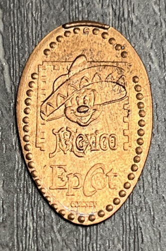 Disney Epcot Mexico Pressed Penny Souvenir Speedy Gonzales Hat Collectible Coin