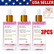 3PCS Truly Beauty Strawberry Vanilla After Shave Oil for Smooth Skin Post Shave