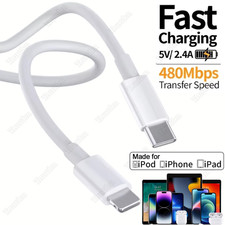 Bulk Lot 20W PD Fast Charger Cable For iPhone14 13 12 11 XS XR X 8 Charging Cord