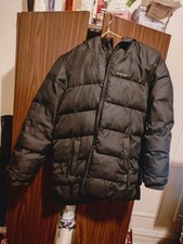 Boy Or Girl LandsEnd kids Black coat with lining  hood size large 10/12 used