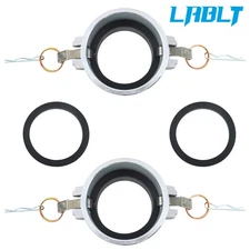LABLT 2×Type B Aluminum Cam and Groove Hose Fitting 3" & Camlock Gasket Camlock