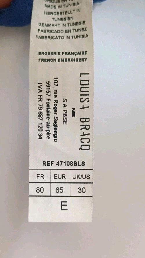 Sutiã Louisa Bracq Tamanho 30E Azul Real Tiras Coleção Cobalto Designer de Luxo - Imagem 4 de 4