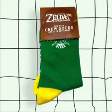 Legend of Zelda Link's Awakening Culturefly Crew Socks One Size Fits Most