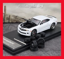 SEP 2025 Fine Works 64 FW 1/64 Chevrolet Camaro White Diecast Model Car