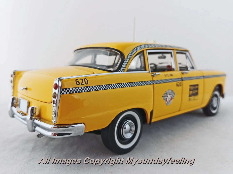 1963 CHECKER TAXI CAB - FRANKLIN MINT PRECISION MODELS - SCALE 1:24 - Immagine 4 di 4