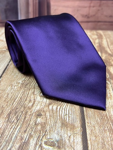 Q Brand Mens Formal Necktie Purple 3 1/4" wide - 第 1/11 張圖片