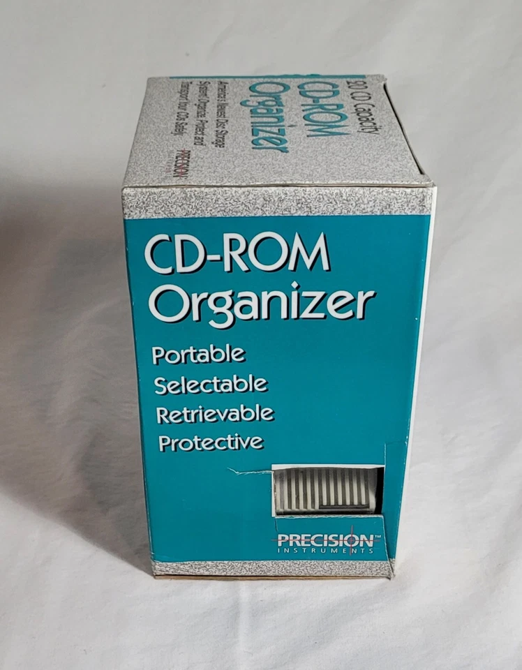 Precision CD ROM Organizer CDSTOR20 20 CD Storage Box Indexed Selector Retrieval - Image 4 of 4