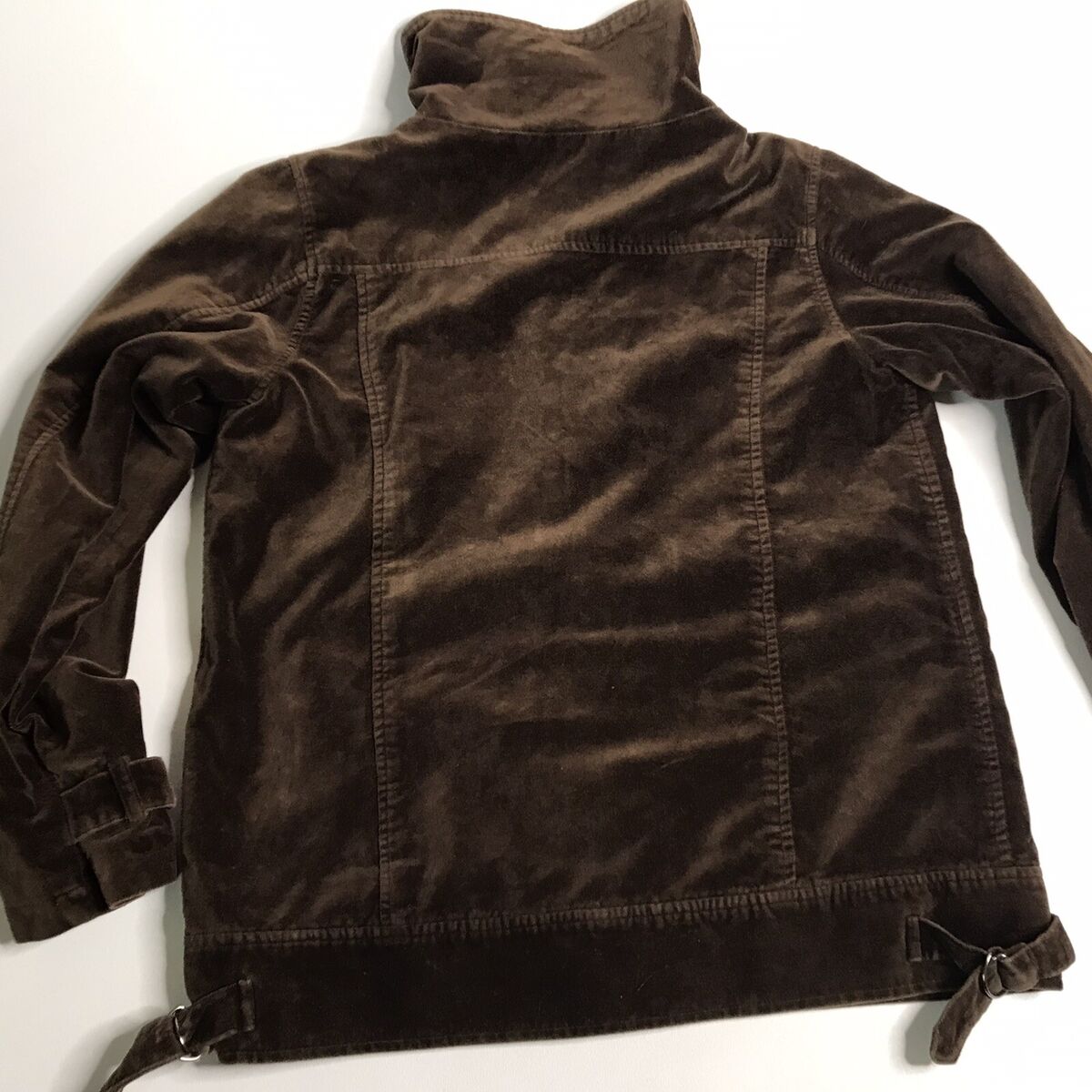 J Honey Fashion Factory Women L Brown Velour Moto Jacket J Honey Fashion Factory Women L Brown Velour Moto Jacket