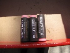 3 Lot Of Burt's Bees Tinted Lip Balm Petunia NEW Old Stock RARE HTF