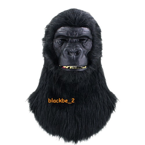 Offener Mund Gorilla Kopf Maske geeignet Kostüm Partys Halloween Requisiten Cosplay - Bild 1 von 5