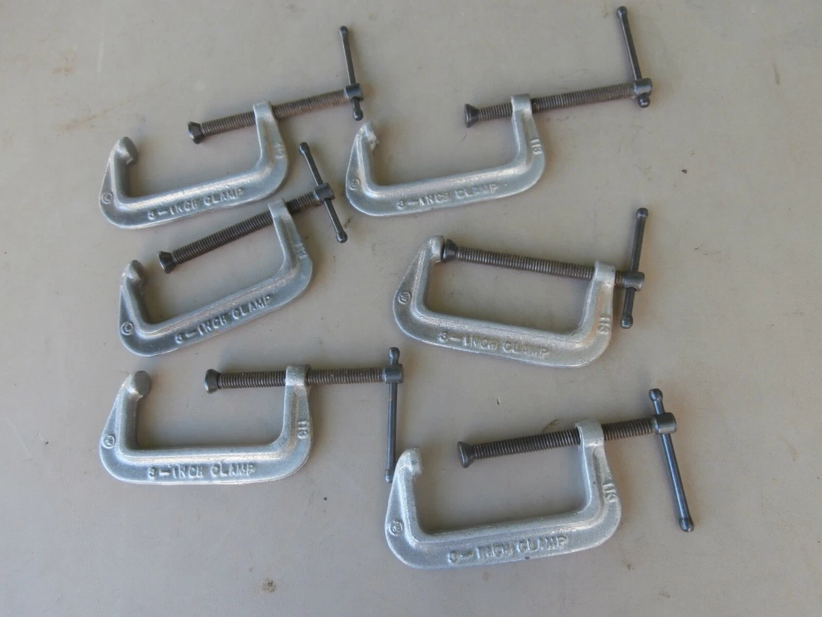 แคลมป์ตัวซีแบบตีขึ้นรูป BESSEY CDF408CHV – ขนาดคอ 8" x 5" ชุบทองแดง สีเหลืองสะท้อนแสง