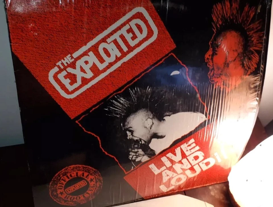 EXPLOITED [M-] ORIG 1987 1st Press UK Only {Live and Loud} BLUE LABELS IN SHRINK - Image 3 of 4