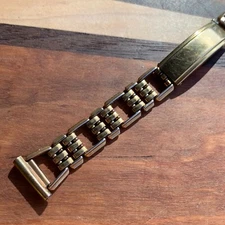 Vintage NOS Kreisler 16mm .025 Gold Filled Ladder Style Art Deco Bracelet
