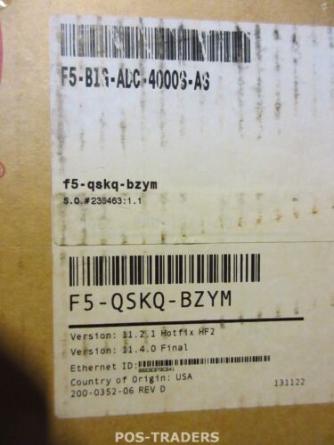 Commutateur contrôleur de livraison d'applications réseau F5 BIG-IP F5-BIG-ADC-4000S-COMME NEUF - Photo 2/2