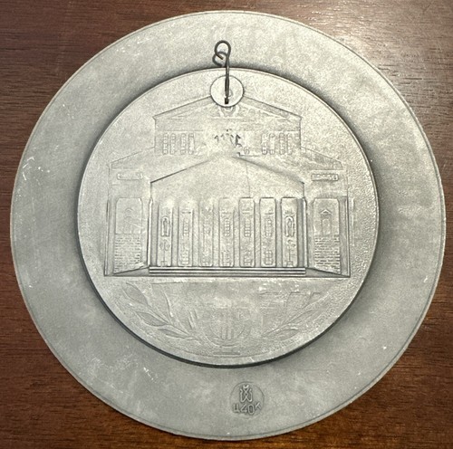 Vintage Bolschoi-Theater Moskau Metall Wandplakette UdSSR Russisch - Bild 2 von 3