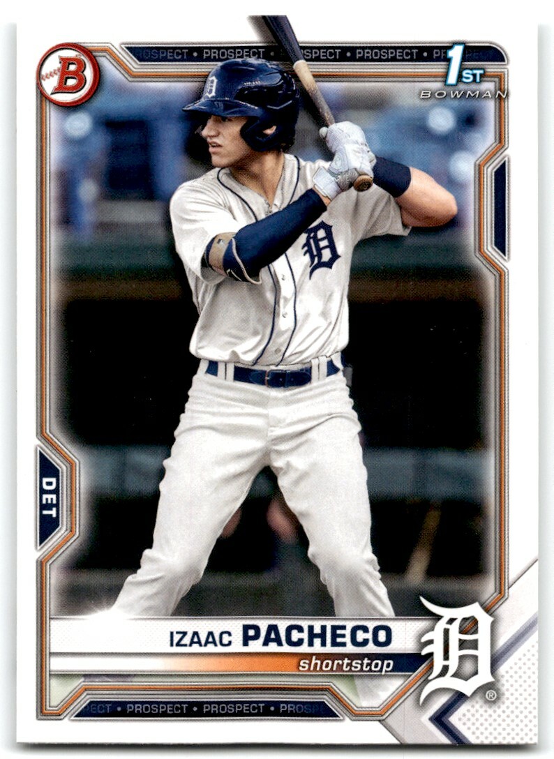 2021 BOWMAN DRAFT IZAAC PACHECO DETROIT TIGERS #BD-46