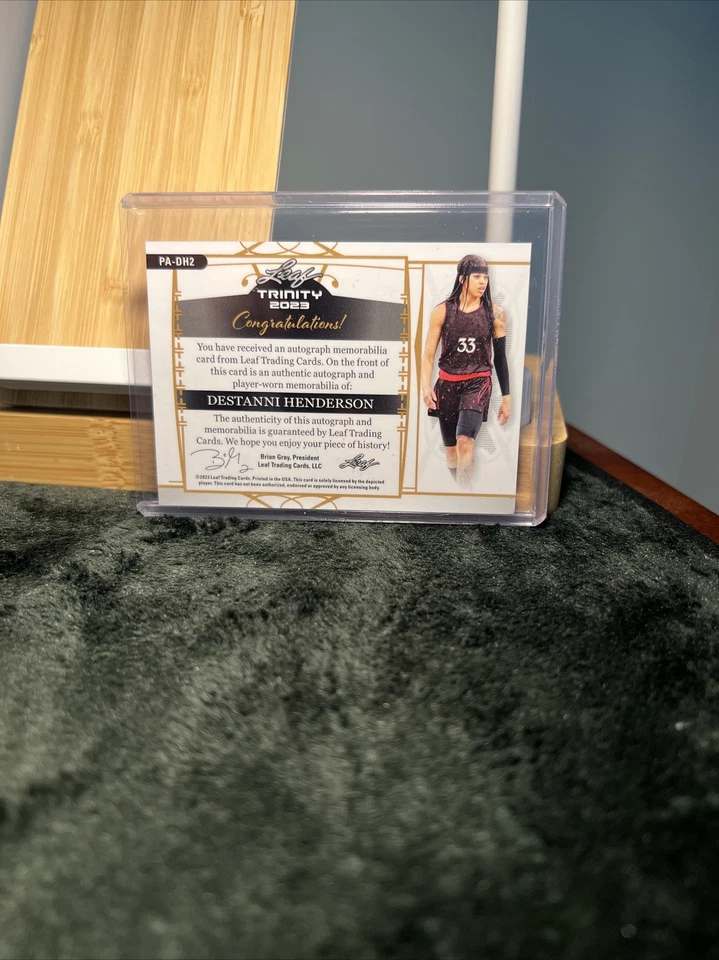 2022-23 TrinityLeaf DESTANNI HENDERSON Gold Leaf Auto 73/75 - Image 2 of 2