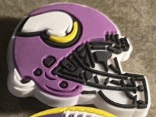 Minnesota Vikings silicone shoe charm, 5 for 5, read description button back