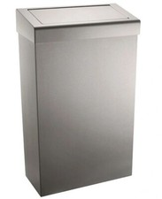 Waste bin 30 litre with flip lid.  Stainless steel made in UK