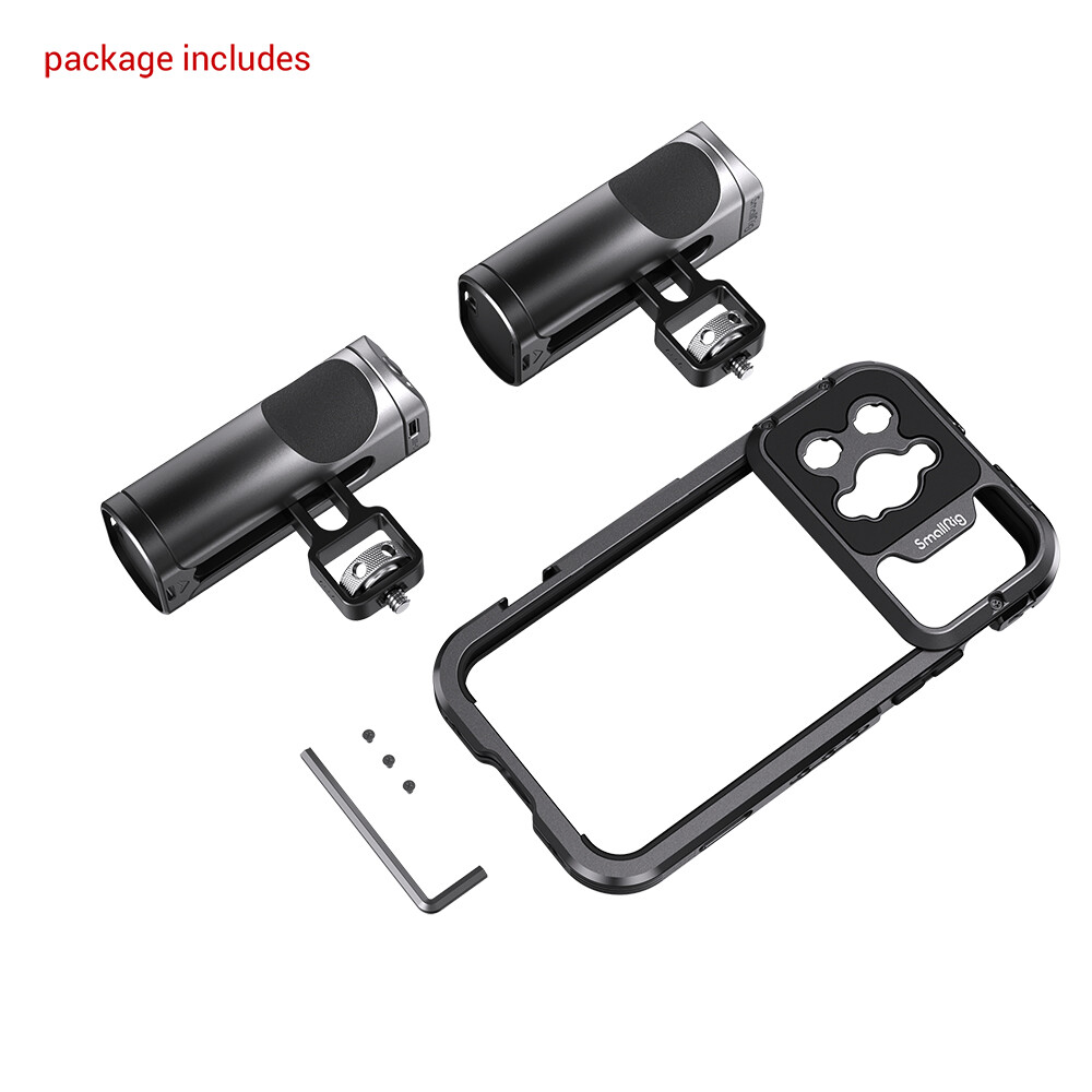 SmallRig Mobile Video Cage Kit (Dual Handheld) for iPhone 14 SmallRig Mobile Video Cage Kit (Dual Handheld) for iPhone 14